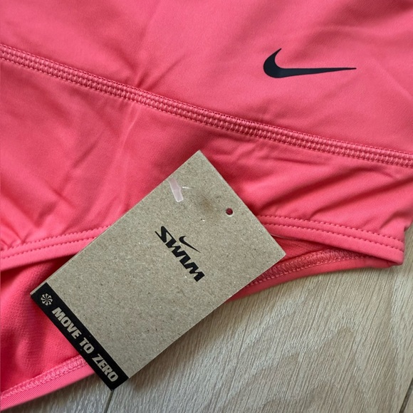 NWT Nike Women's High-Waisted Swim Bottoms Essential in Coral Size L - Picture 3 of 8
